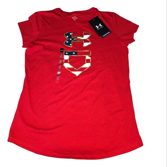 Under Armour Youth Large Freedom Tee NEW MSRP $25 - Picture 1 of 2